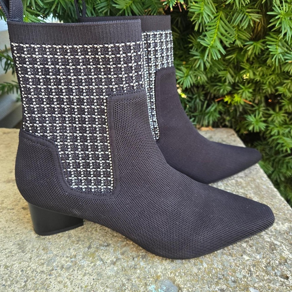 Vivaia‎ Theresa tweed boots with a block heel sz 41